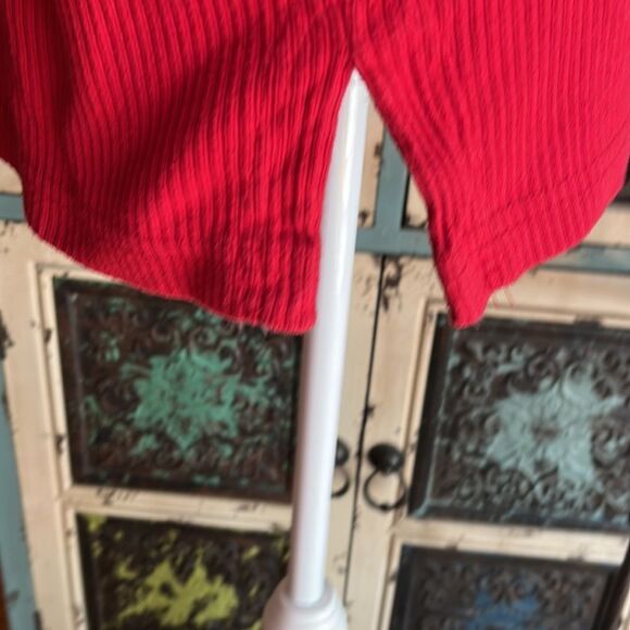 Stefano Basics Women’s Red Ribbed Mock Turtleneck Size 18/20 - Picture 4 of 9